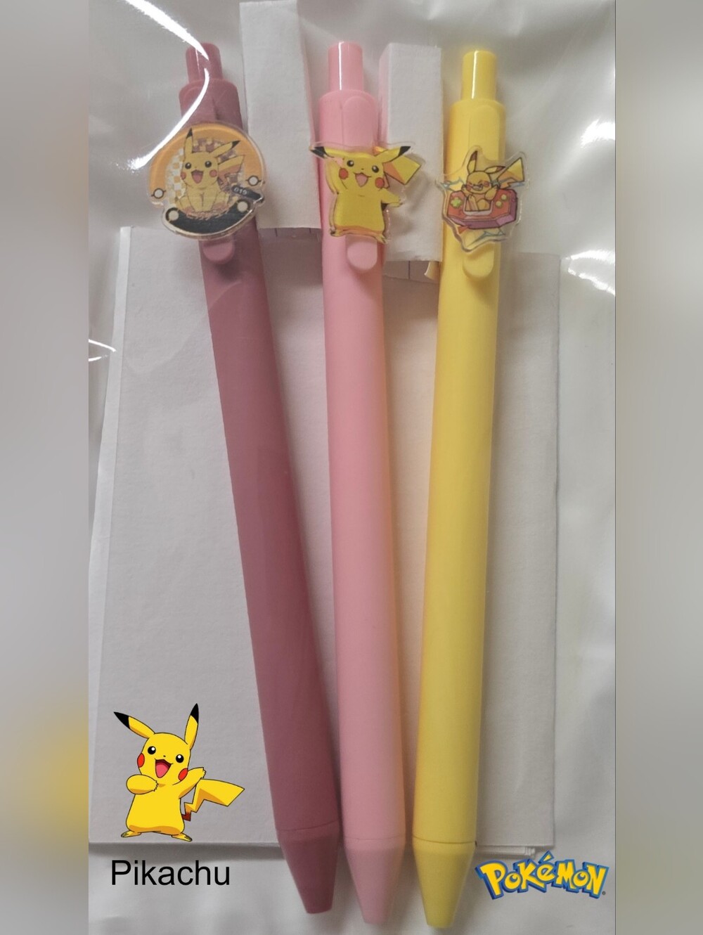Pokemon Pink Pikachu Gel Pen Set